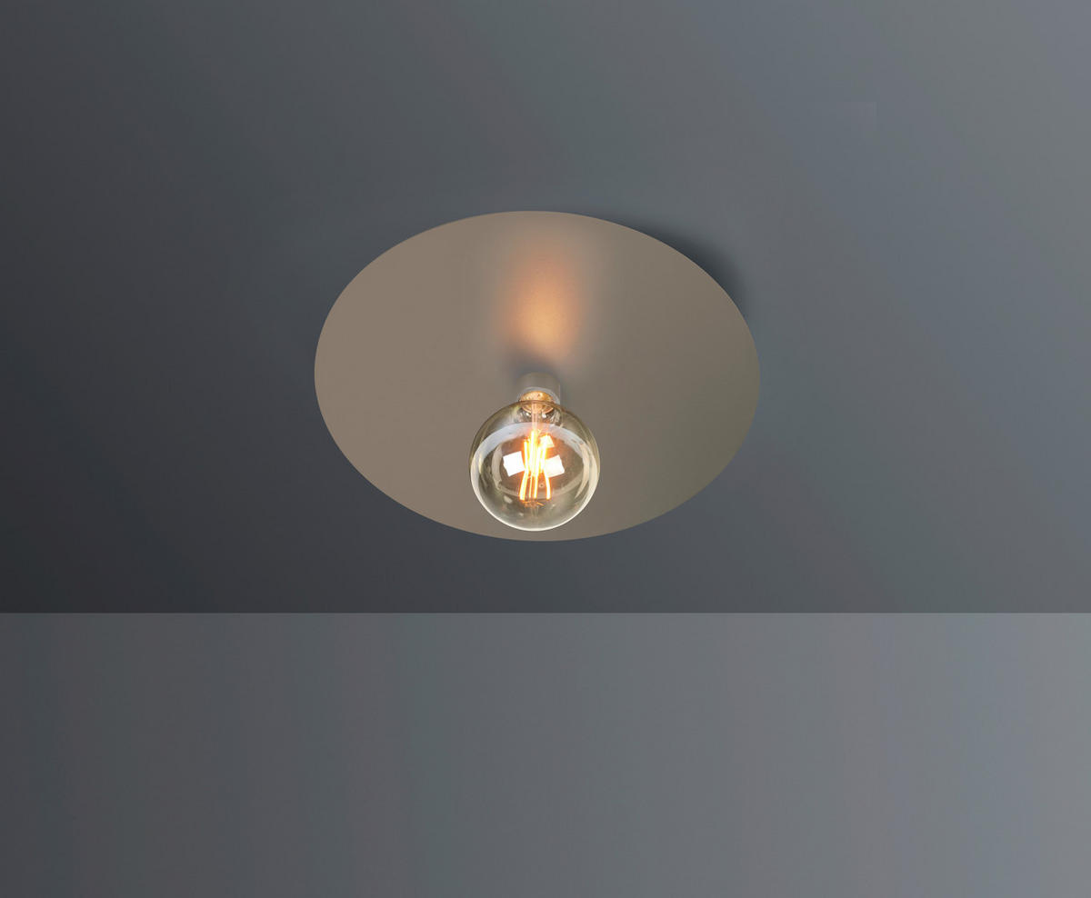 DECKENLEUCHTE Chio 34/6,5 cm   - Taupe, Basics, Metall (34/6,5cm) - BOPP