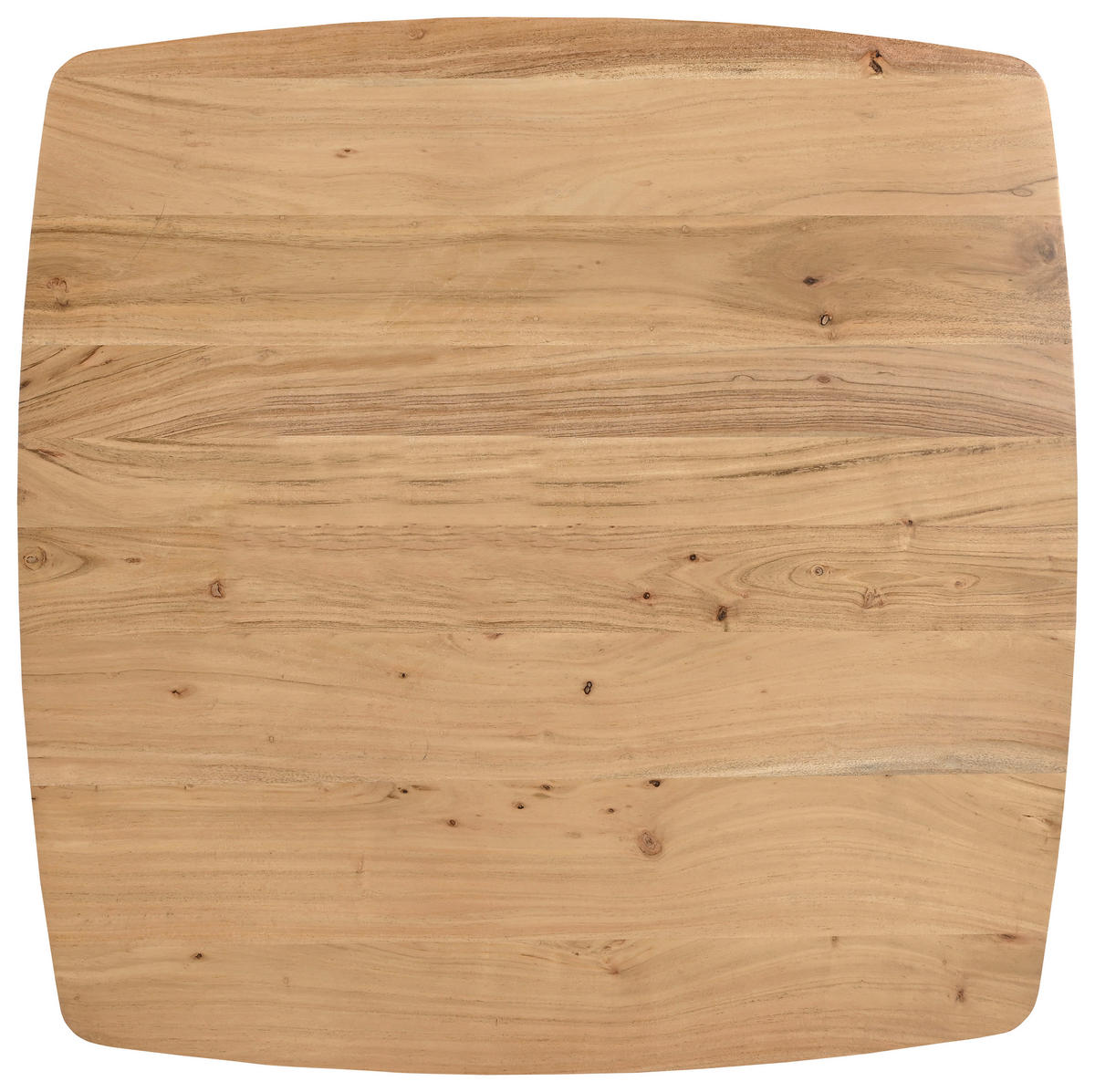 ESSTISCH in Holz, Metall 105/105/76 cm  - Schwarz/Akaziefarben, LIFESTYLE, Holz/Metall (105/105/76cm) - Boxxx