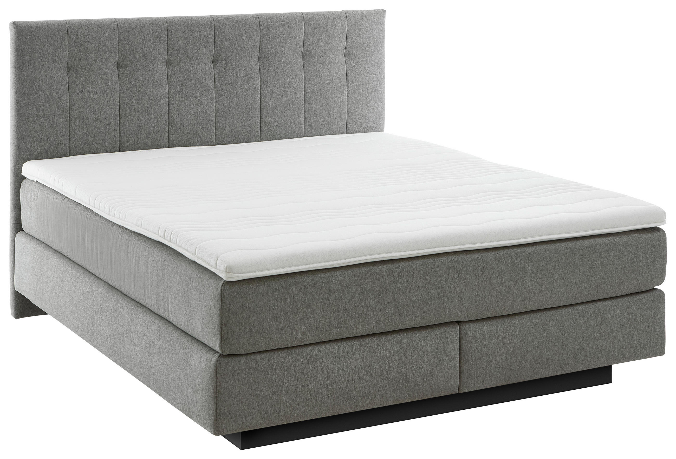 BOXSPRINGBETT 180/200 cm  in Grau  - Schwarz/Grau, MODERN, Holzwerkstoff/Kunststoff (180/200cm) - Beldomo - Sleep