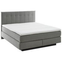 BOXSPRINGBETT 180/200 cm  in Grau  - Schwarz/Grau, MODERN, Holzwerkstoff/Kunststoff (180/200cm) - Beldomo - Sleep