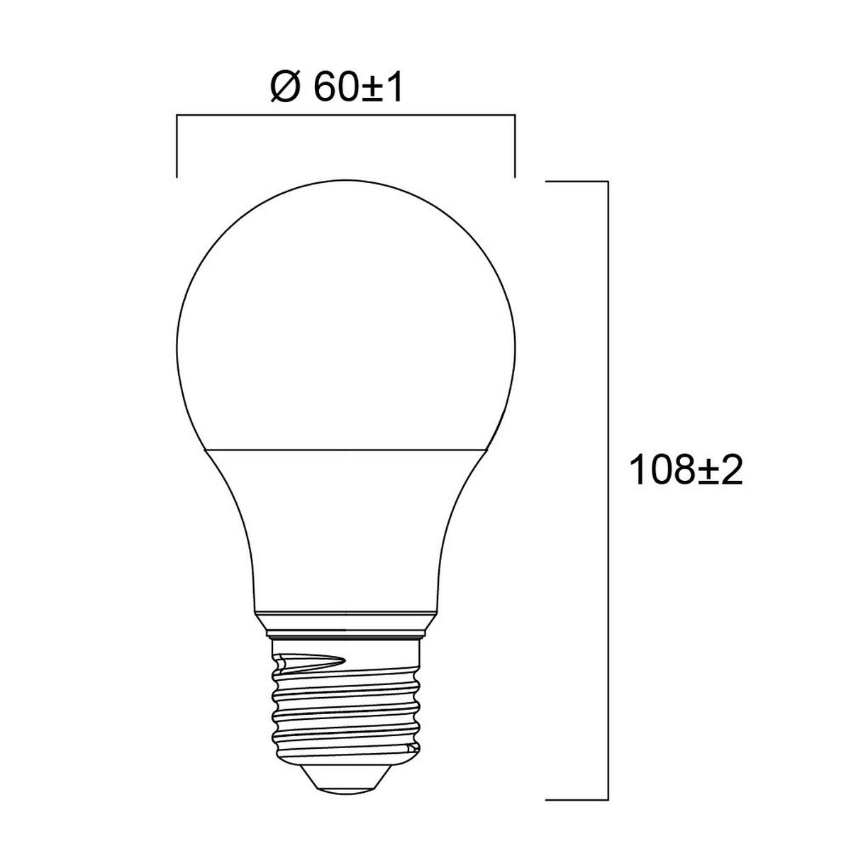LED FILAMENT IZZÓ   7 W E27  - magasfényű fehér, Basics, műanyag (6/10.8cm)