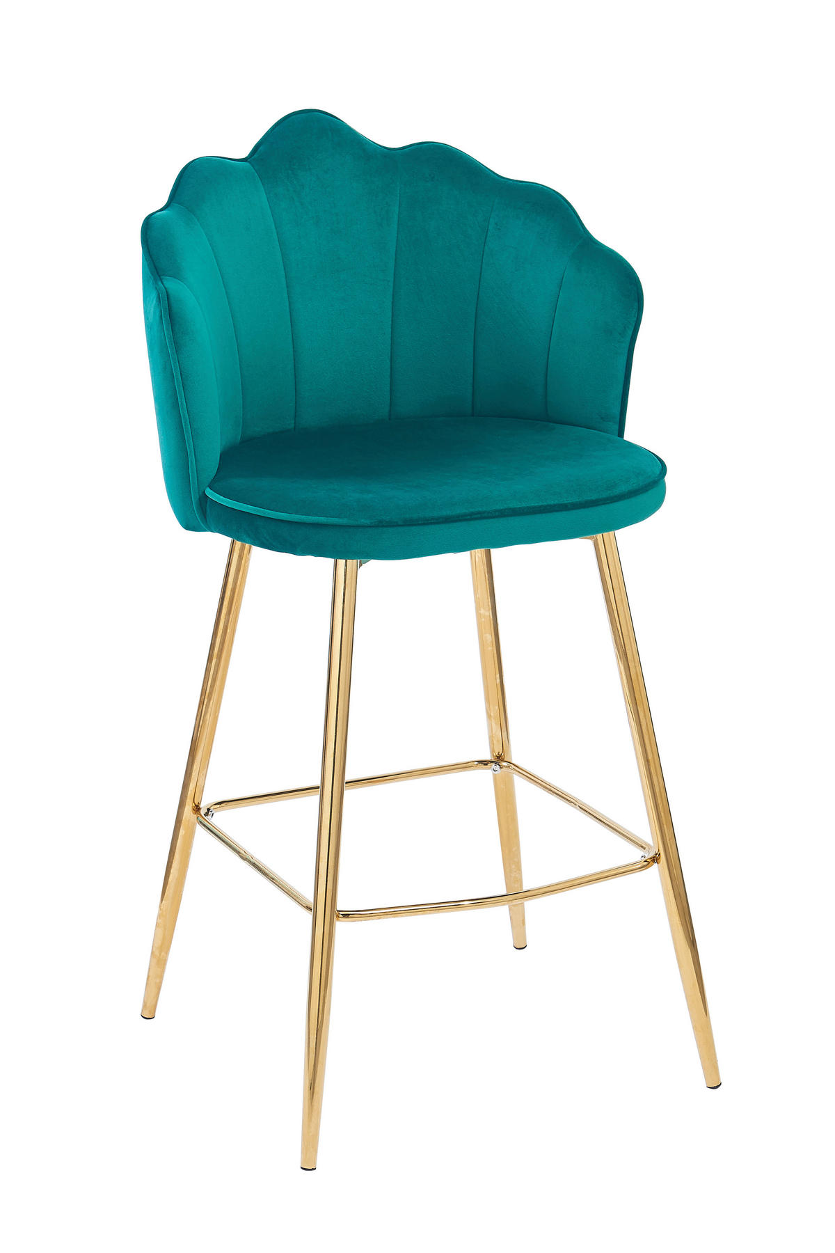 BARHOCKER-SET in Grün  - Goldfarben/Grün, MODERN, Textil/Metall (52/100/54cm) - Livetastic