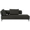 RÉCAMIERE in Flachgewebe Dunkelbraun  - Dunkelbraun/Schwarz, Design, Textil/Metall (227/89/101cm) - Dieter Knoll