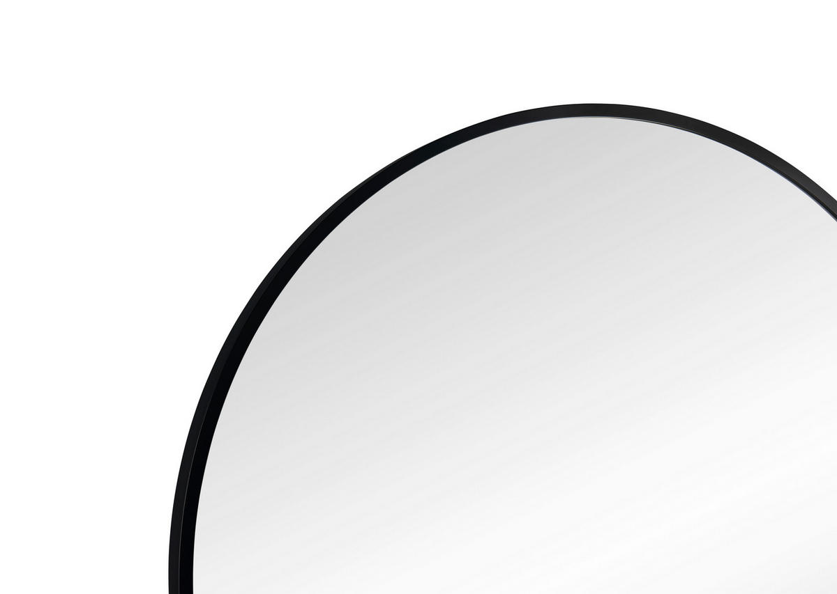 WANDSPIEGEL Schwarz  - Schwarz, Basics, Glas/Metall (60/60/2,8cm) - Milino