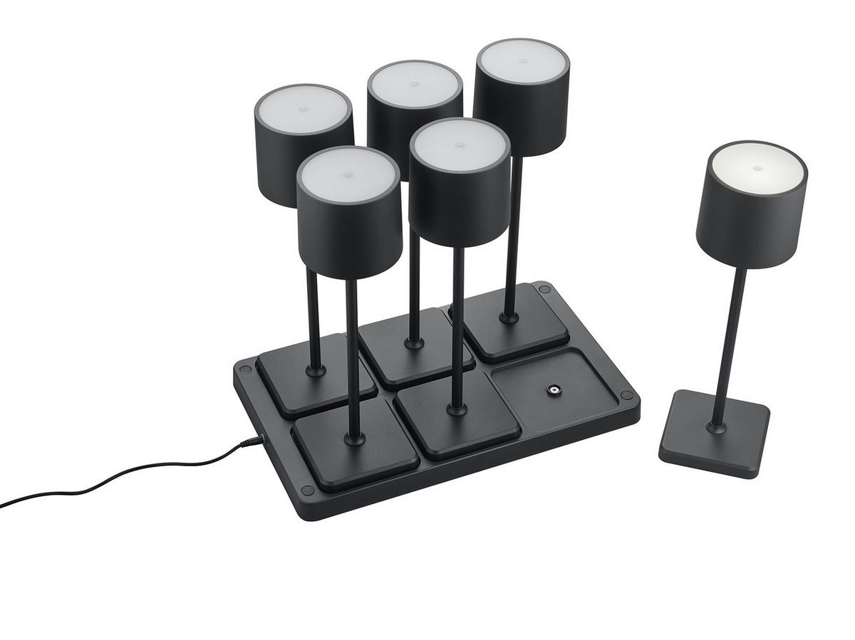 STOLNA PUNJIVA SVJETILJKA Fernandez  - crna, Trend, plastika (42,6/40/26cm)