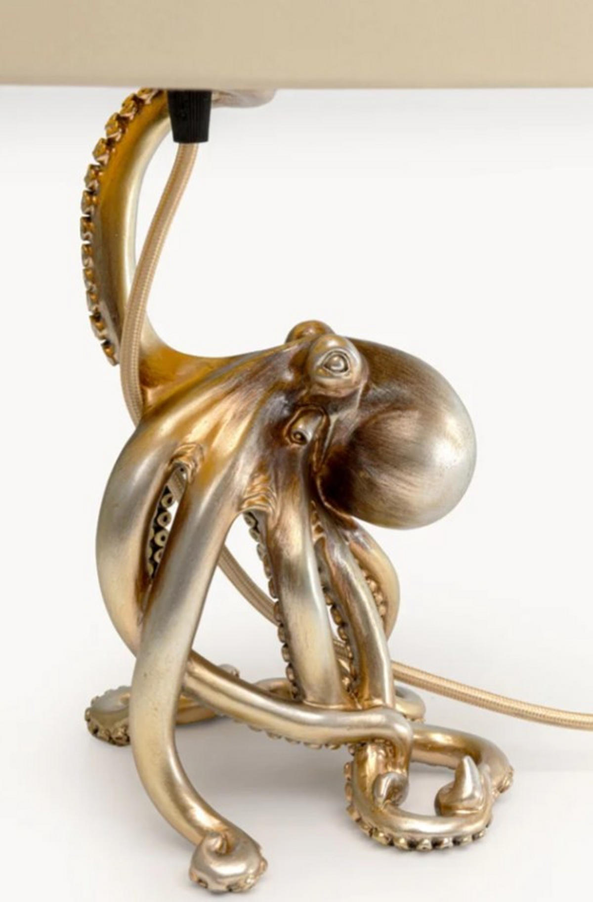 TISCHLEUCHTE 30/44/30 cm   - Beige/Goldfarben, LIFESTYLE, Kunststoff (30/44/30cm) - Kare-Design