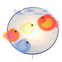 KINDERWANDLEUCHTE Fische 25/25/8 cm  - Blau/Multicolor, Trend, Kunststoff (25/25/8cm) - Niermann