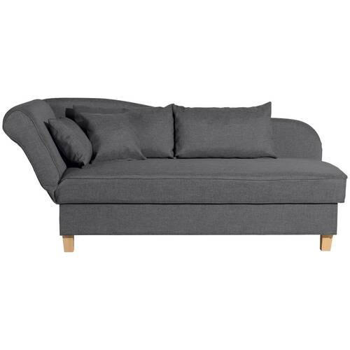RÉCAMIERE Graphitfarben Flachgewebe  - Buchefarben/Graphitfarben, Design, Holz/Textil (190/88/82cm) - Max Winzer