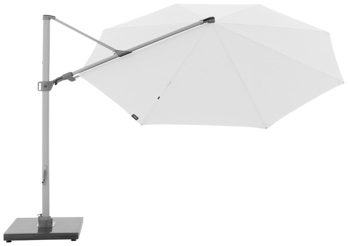 AMPELSCHIRM 340 cm Weiß  - Silberfarben/Weiß, Basics, Textil/Metall (340/340cm) - KNIRPS
