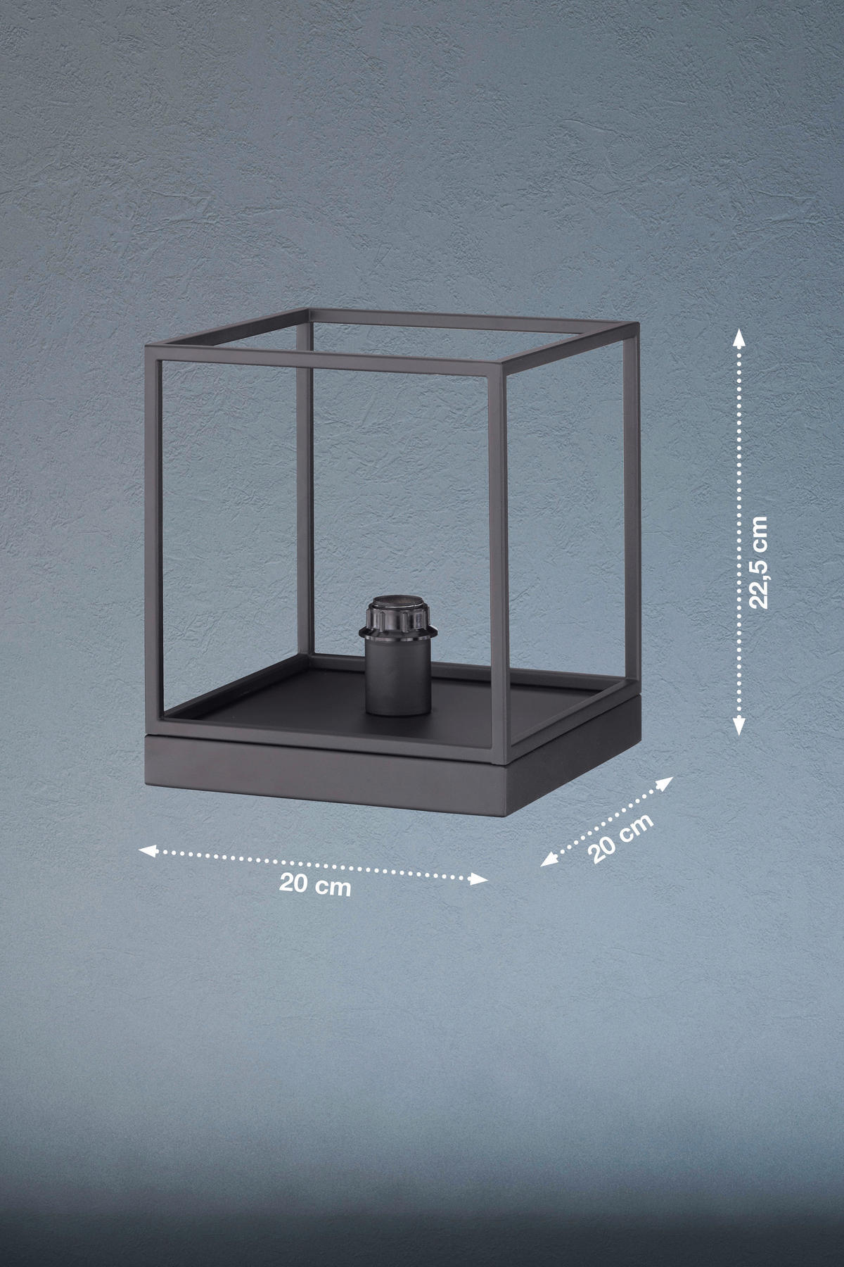 BORDSLAMPA Modular S 20/20/22,5 cm   - svart, Basics, metall (20/20/22,5cm) - Fischer & Honsel