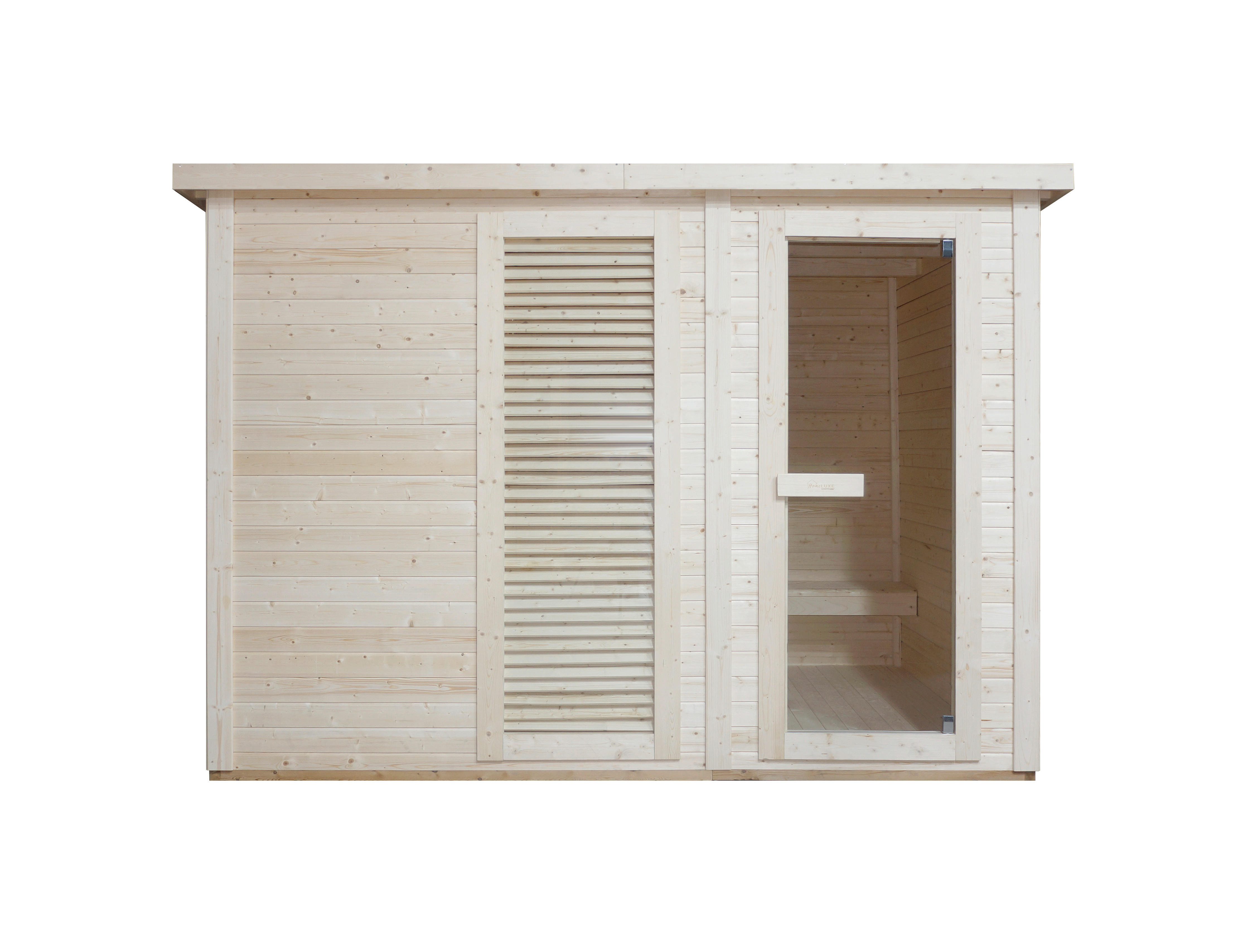 SAUNA für 4-5 Personen Vaasa  - Naturfarben, KONVENTIONELL, Holz (310/230/219,5cm) - Sanotechnik