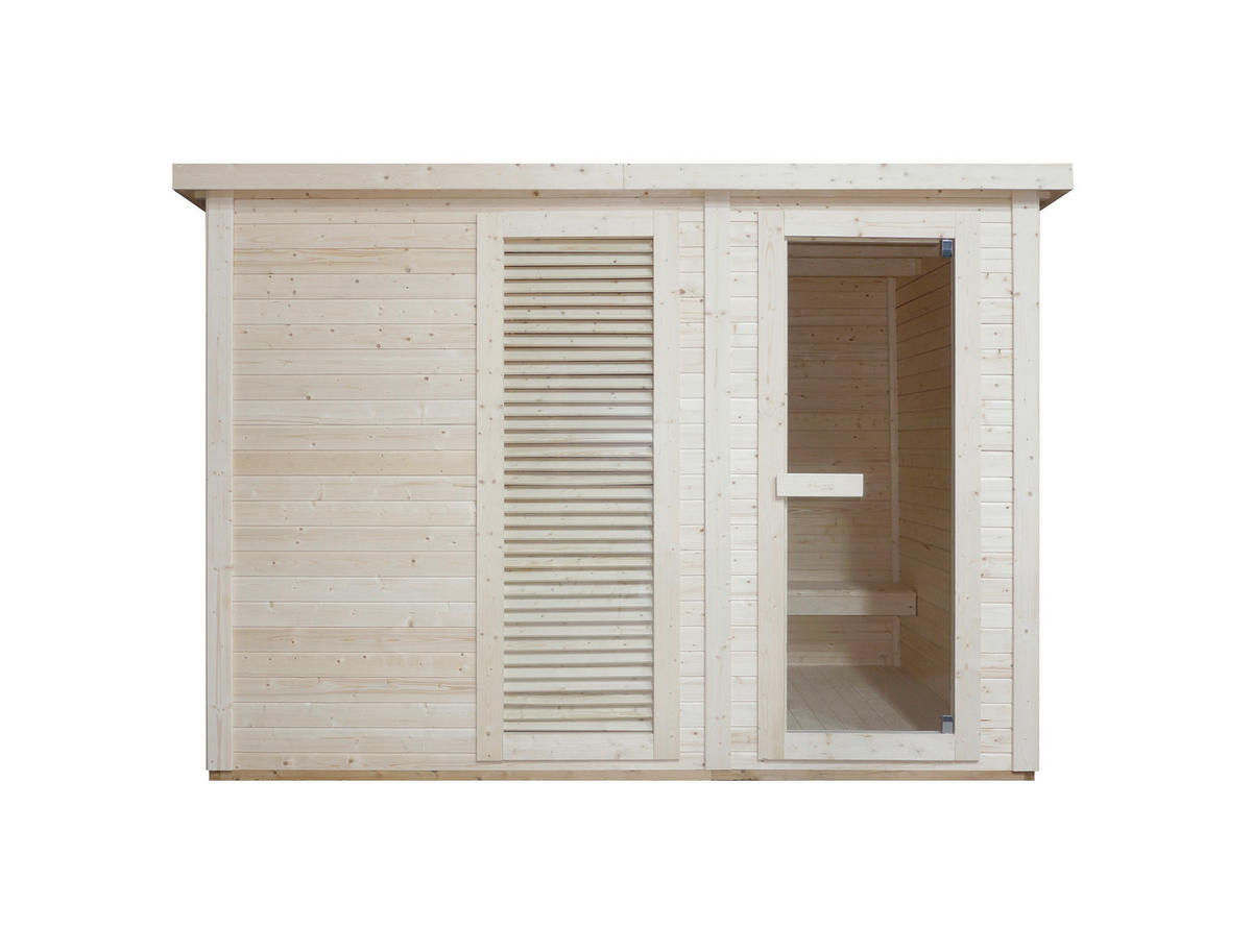 SAUNA für 4-5 Personen Vaasa  - Naturfarben, KONVENTIONELL, Holz (310/230/219,5cm) - Sanotechnik