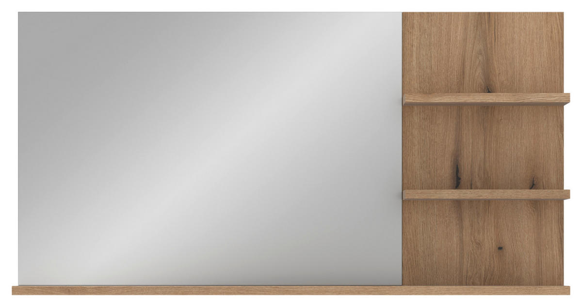 BADEZIMMERSPIEGEL 135/70/20 cm  - Eichefarben/Anthrazit, MODERN, Glas/Holzwerkstoff (135/70/20cm) - MID.YOU