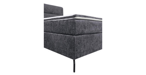 BOXSPRINGBETT 160/200 cm  in Anthrazit  - Anthrazit/Schwarz, Design, Textil/Metall (160/200cm) - Esposa