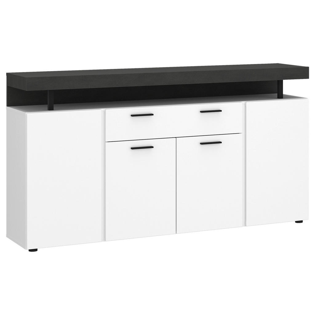 Kommode Fly Alpinweiß/ Weiß Hg/dunkelgrau B: 164 Cm