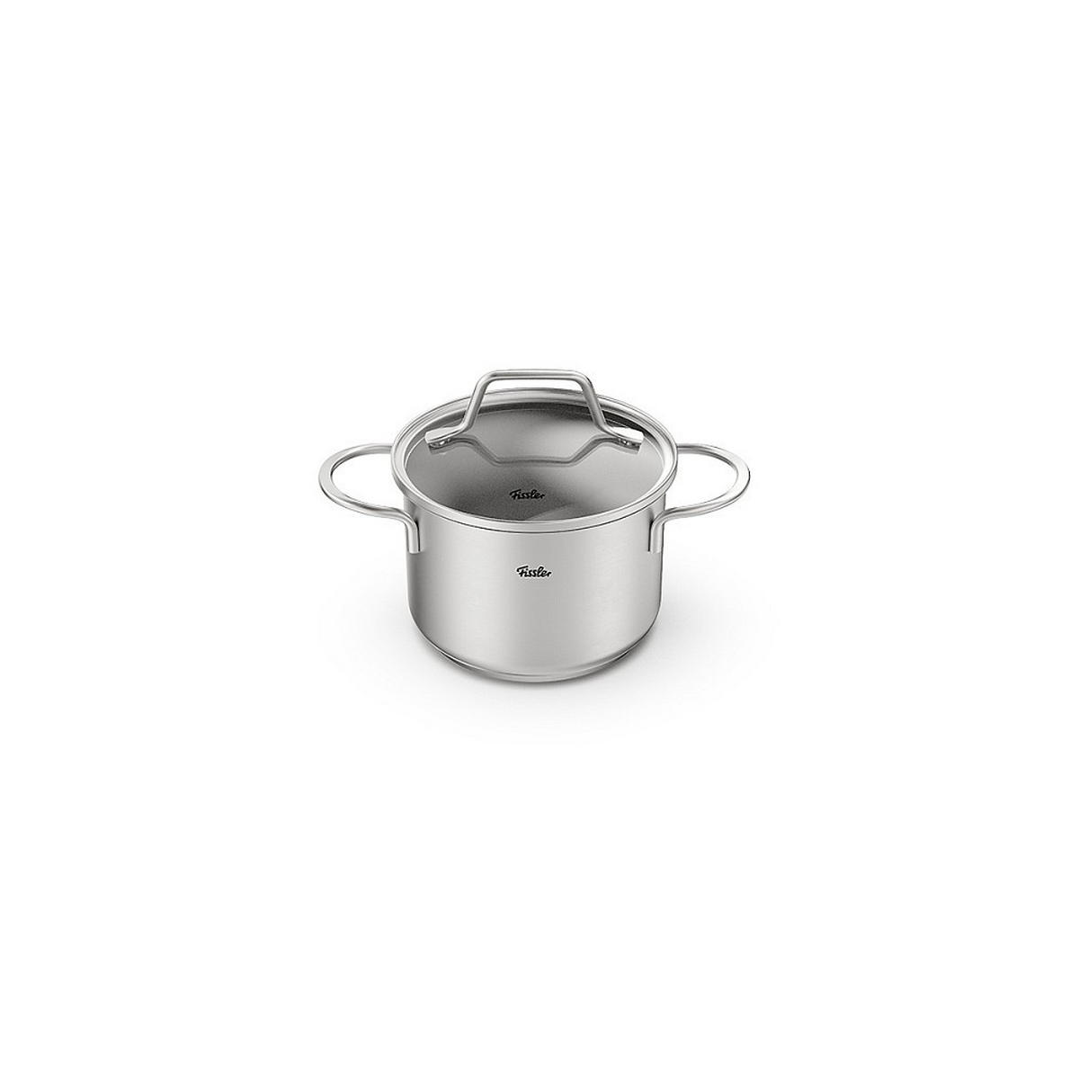 KOCHTOPFSET Sereno 5-teilig  - Edelstahlfarben/Schwarz, Basics, Metall (53/36/33cm) - Fissler