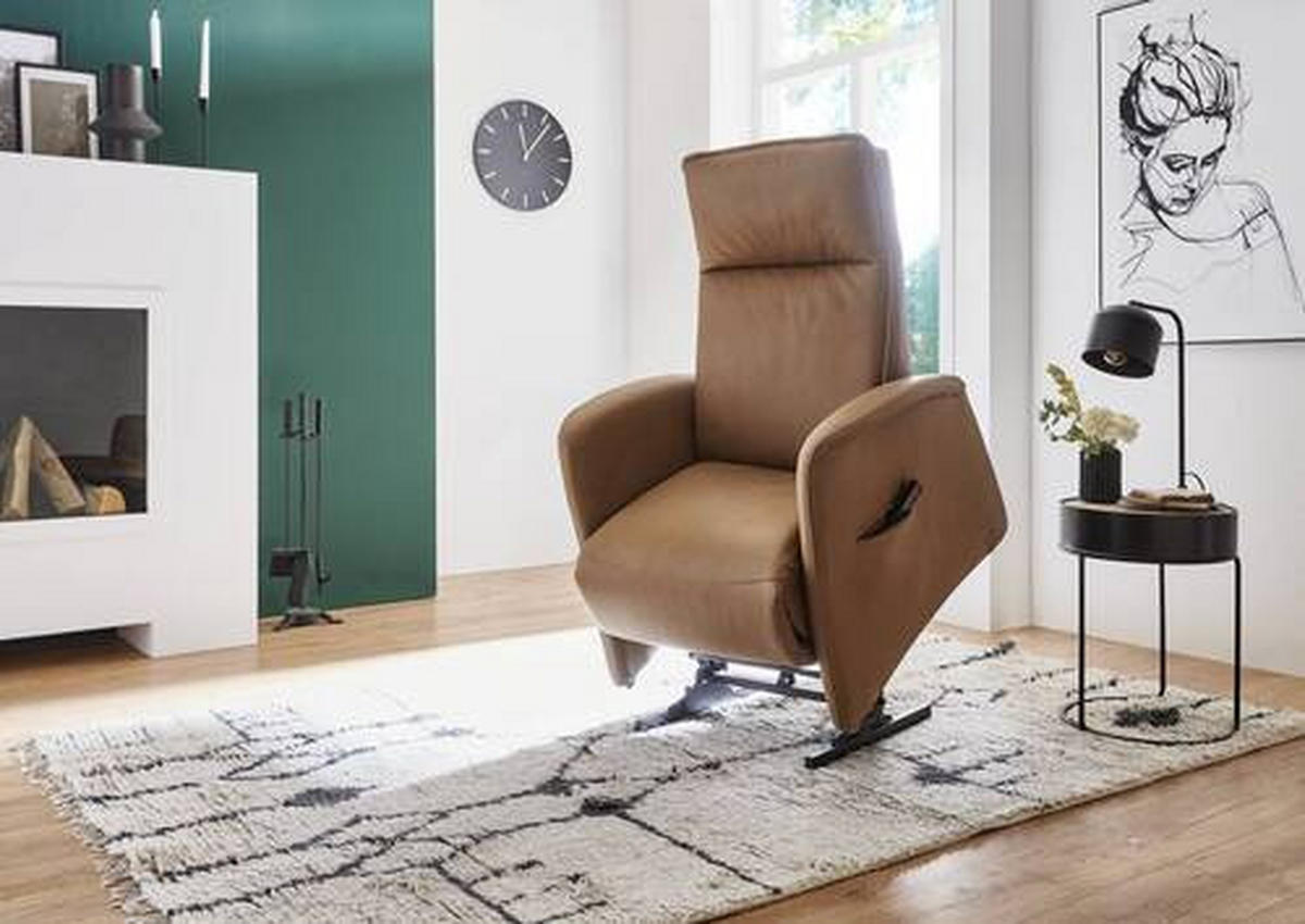RELAXSESSEL in Textil Braun  - Schwarz/Braun, Design, Kunststoff/Textil (90/114/87-176cm) - Valdera