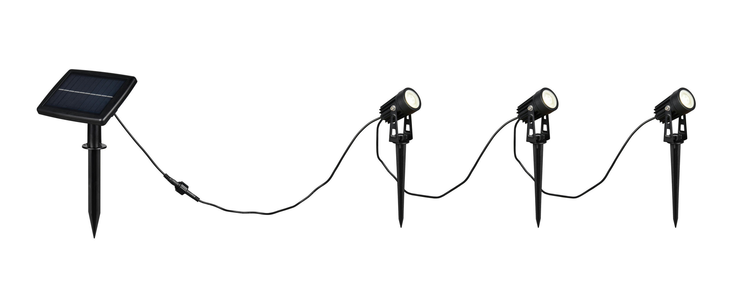 AUSSENLEUCHTE Obidos 620 cm  - Schwarz, Design, Metall (620cm)