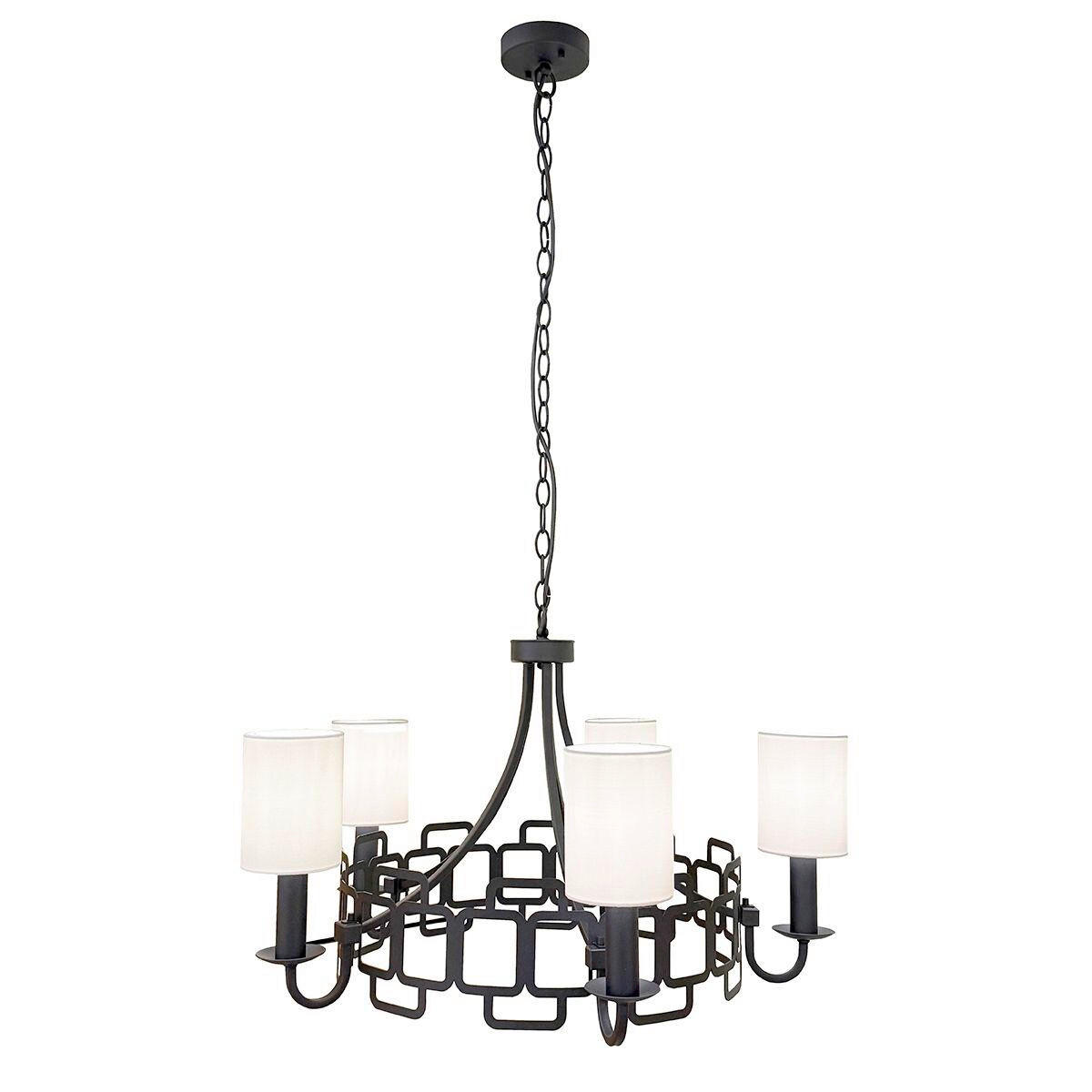 KRONLEUCHTER Hinkley 39,5/71,7 cm  - Schwarz, Design, Textil/Metall (39,5/71,7cm) - Elstead Lighting