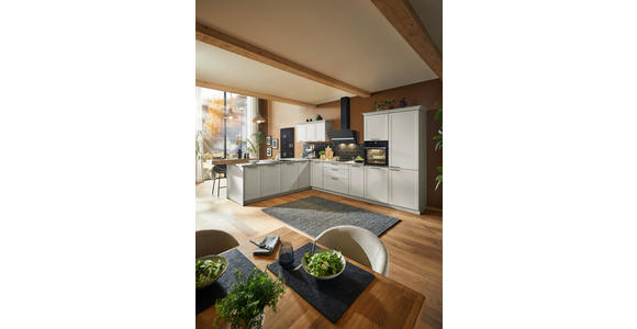 EINBAUKÜCHE   - Platinfarben, Design, Holzwerkstoff - Dieter Knoll