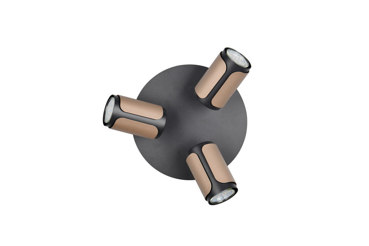 PROIECTOR - maro/negru, Konventionell, metal (30/16cm) - Trio Leuchten