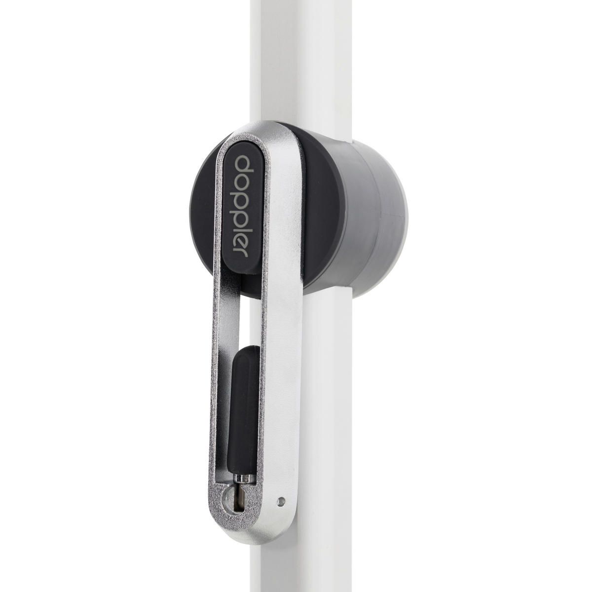 SONNENSCHIRM 220x140 cm Schwarz  - Silberfarben/Schwarz, Design, Textil/Metall (220/140cm) - Doppler