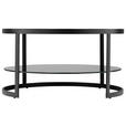 COUCHTISCH in Metall, Glas 80/80/42 cm  - Schwarz, Design, Glas/Metall (80/80/42cm) - Carryhome