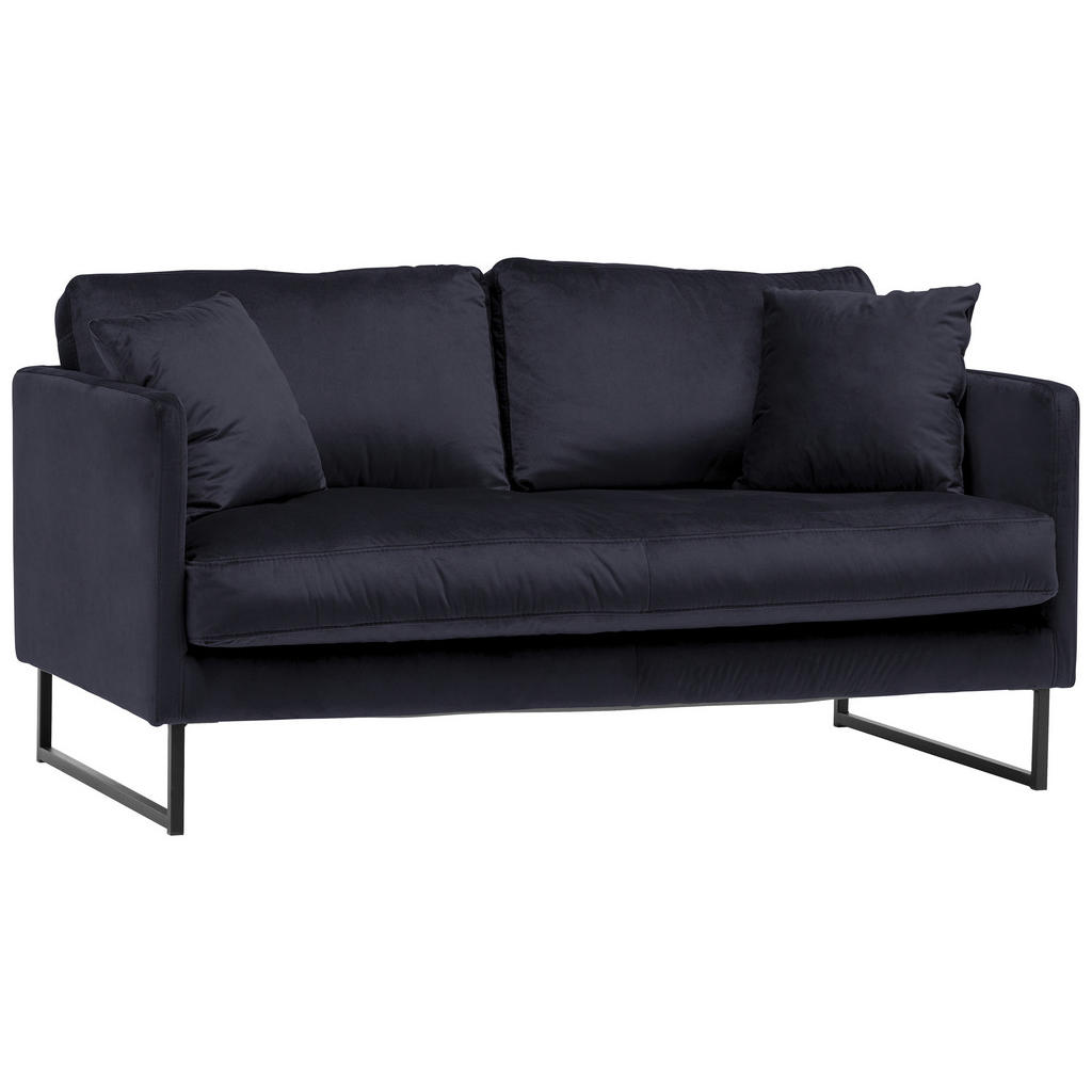 Thumbnail - Carryhome 2-Sitzer-Sofa, Schwarz, Textil, Füllung: Silikon,Silikon, 150x78x84 cm, Made in EU, Typenauswahl, Stoffauswahl...