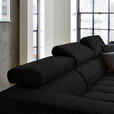 ECKSOFA in Mikrofaser Anthrazit  - Anthrazit/Schwarz, Design, Textil/Metall (301/207cm) - Xora