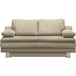 SCHLAFSOFA in Webstoff Beige  - Chromfarben/Beige, Design, Textil/Metall (194/96/86cm) - Novel