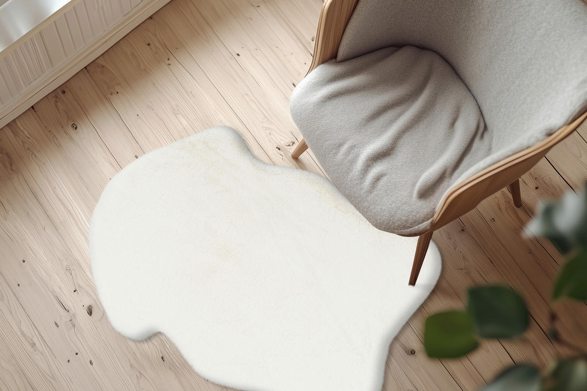 FELLTEPPICH 60/90 cm My Infinity Weiß  - Weiß, Design, Textil (60/90cm) - Obsession