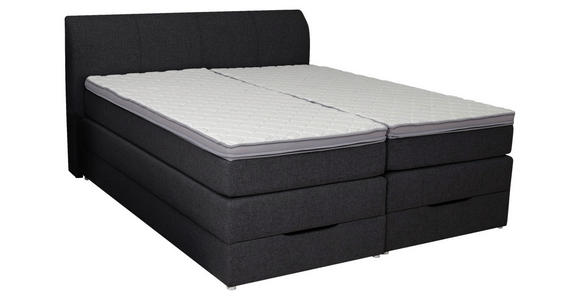 BOXSPRINGBETT 180/200 cm in Anthrazit - Anthrazit, KONVENTIONELL, Textil (180/200cm) - Carryhome