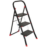 KLAPPTRITTLEITER - Schwarz, Basics, Metall (45,5/68,5/105,7cm)