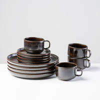 KAFFEESERVICE Braun GLOCKENKLANG 12-teilig  - Braun, Basics, Keramik - Gipfelstück