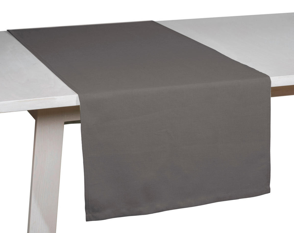 TISCHLÄUFER 50/150 cm  - Graphitfarben, Basics, Textil (50/150cm) - Pichler