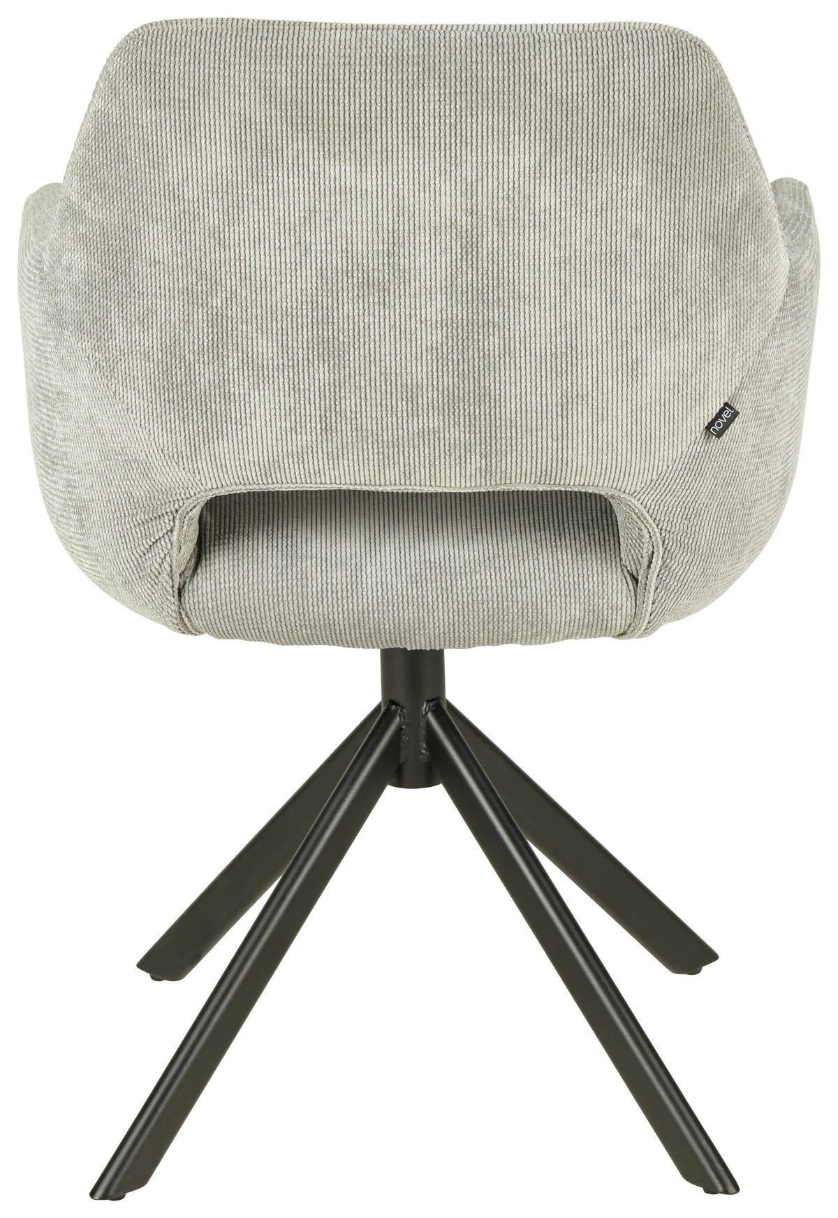 ŽIDLE S PODRUČKAMI, železo, tkaná látka, černá, světle šedá - černá/světle šedá, Design, kov/textil (55,5/88/61cm) - Novel