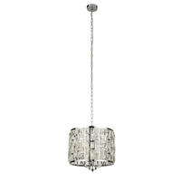 HÄNGELEUCHTE Bijou 38/38-144 cm   - Chromfarben, Design, Glas/Metall (38/38-144cm) - Searchlight