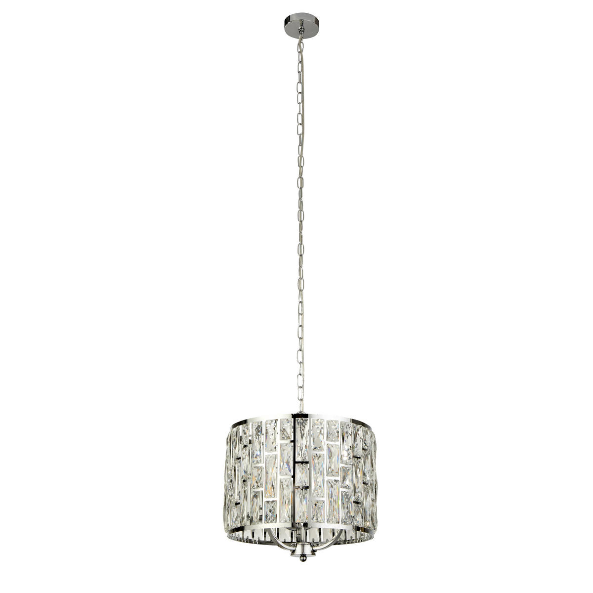 HÄNGELEUCHTE Bijou 38/38-144 cm   - Chromfarben, Design, Glas/Metall (38/38-144cm) - Searchlight