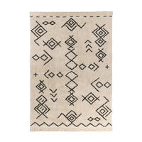 TEPPICH 80/150 cm Mylen 325 Creme / Schwarz Creme, Schwarz  - Creme/Schwarz, KONVENTIONELL, Textil (80/150cm)