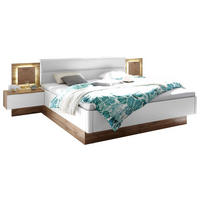 RAM KREVETA SA NOĆNIM STOČIĆEM 180/200 cm     divlji hrast  - divlji hrast, Dizajnerski, tekstil/pločasti materijal (180/200cm) - Hom`in