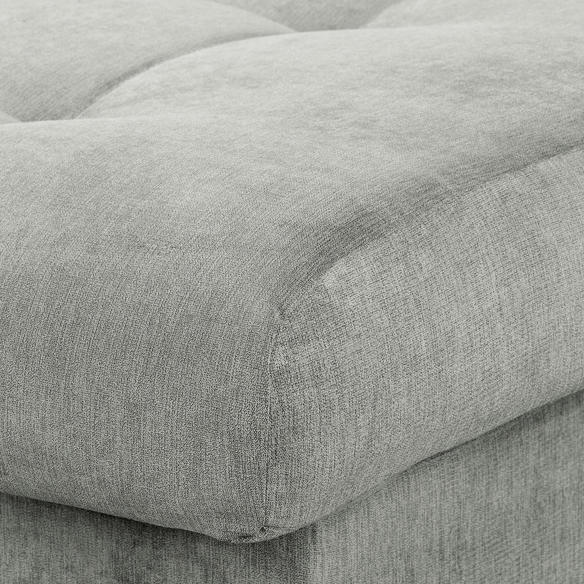 ECKSOFA Naomi Grau Mikrofaser Rückenkissen  - Schwarz/Grau, Design, Kunststoff/Textil (284/243cm) - P & B