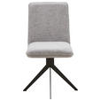STUHL Webstoff Hellgrau, Schwarz  - Hellgrau/Schwarz, Design, Textil/Metall (46,5/87/64cm) - Voleo