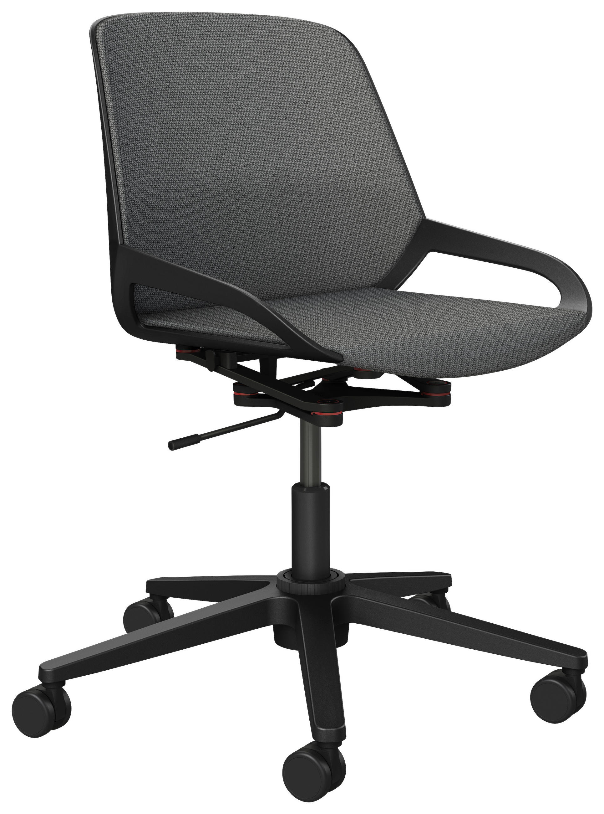 DREHSTUHL Grau, Schwarz  - Schwarz/Grau, Design, Kunststoff/Textil (70/68/40cm) - Aeris