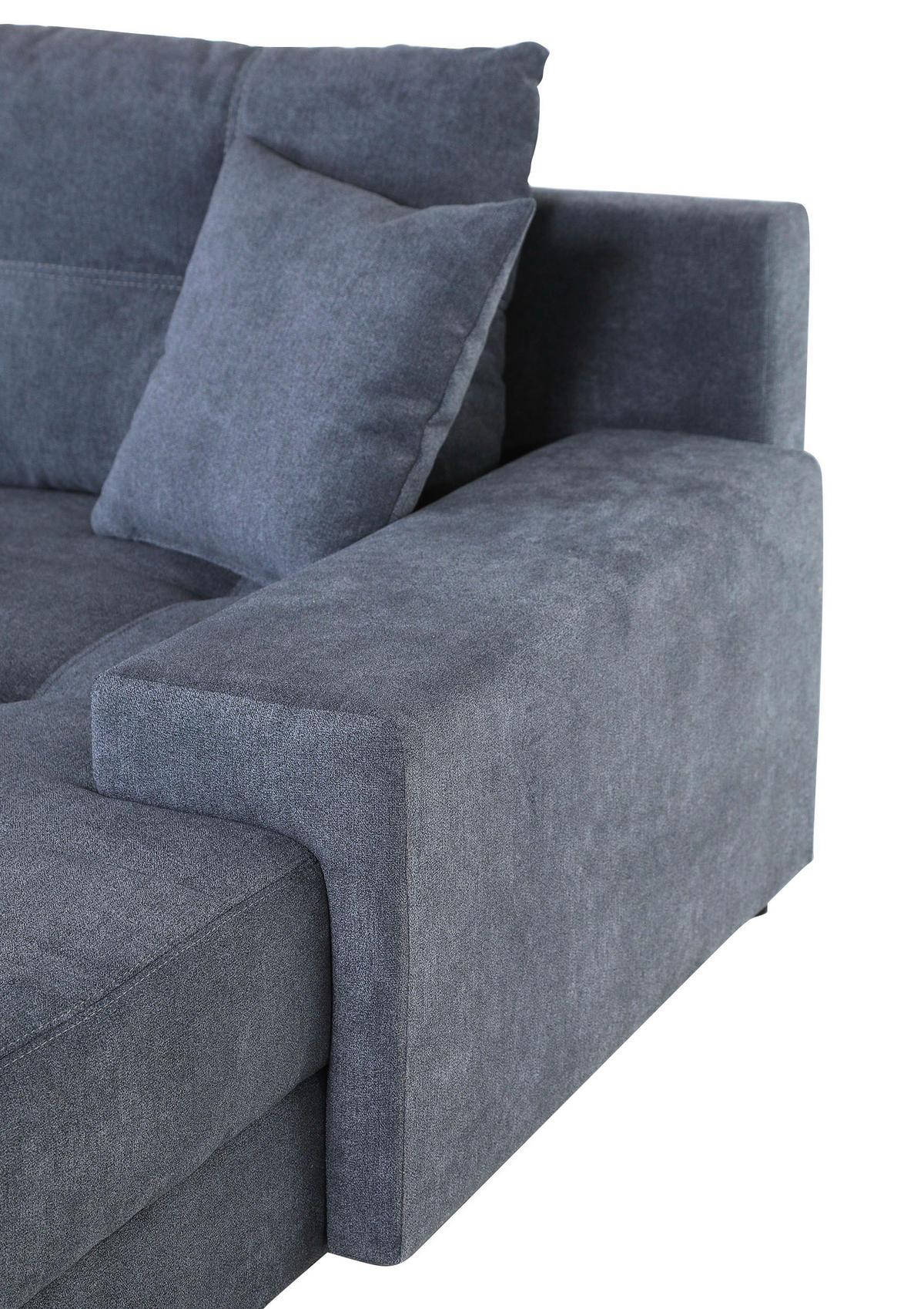 HÖRNSOFFA i flatväv mörkgrå  - mörkgrå/silver, Klassisk, trä/textil (273/192cm) - MID.YOU