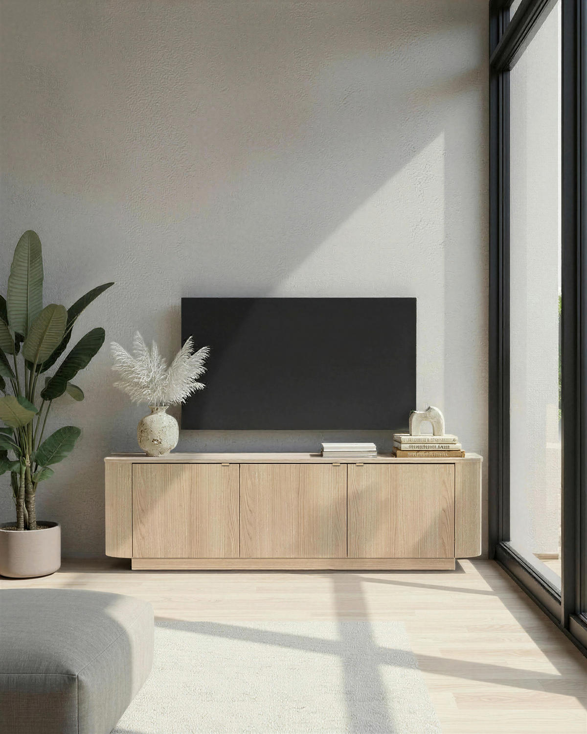 LOWBOARD  in 181/53/43 cm  - Eichefarben/Beigebraun, Design, Holzwerkstoff/Metall (181/53/43cm) - MID.YOU