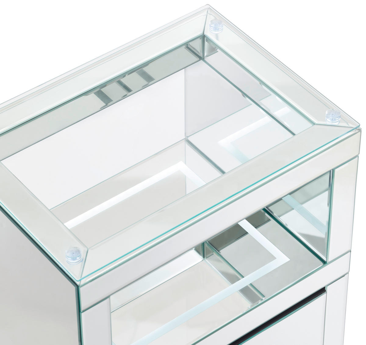 KOMÓD 50/66/36 cm  - átlátszó, Design, műanyag/faalapú anyag (50/66/36cm) - Xora