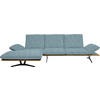 ECKSOFA in Flachgewebe Hellblau  - Schwarz/Hellblau, Design, Holz/Textil (159/314cm) - Dieter Knoll