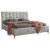 POLSTERBETT Lattenrost, Bettkasten Beige, Ecru 180/200 cm  - Ecru/Eichefarben, KONVENTIONELL, Holz/Textil (180/200cm) - Hom`in