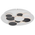 LED-DECKENLEUCHTE 46,8/6 cm - Schwarz/Weiß, Trend, Kunststoff/Metall (46,8/6cm) - Novel