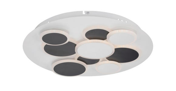 LED-DECKENLEUCHTE 46,8/6 cm - Schwarz/Weiß, Trend, Kunststoff/Metall (46,8/6cm) - Novel